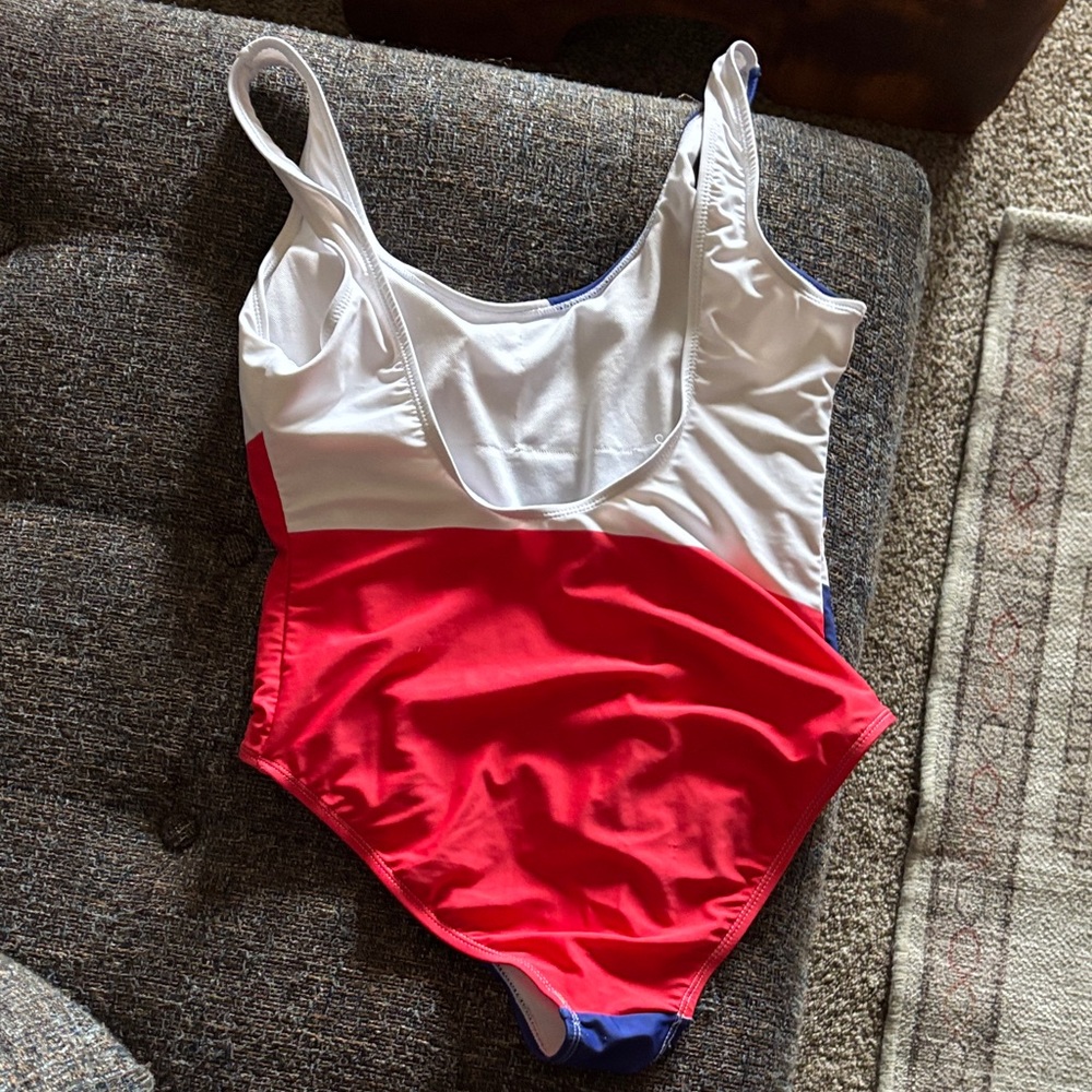 Buc-ee’s One Piece Swimsuit - Blue, Red, and White Lg EUC - Picture 5 of 7